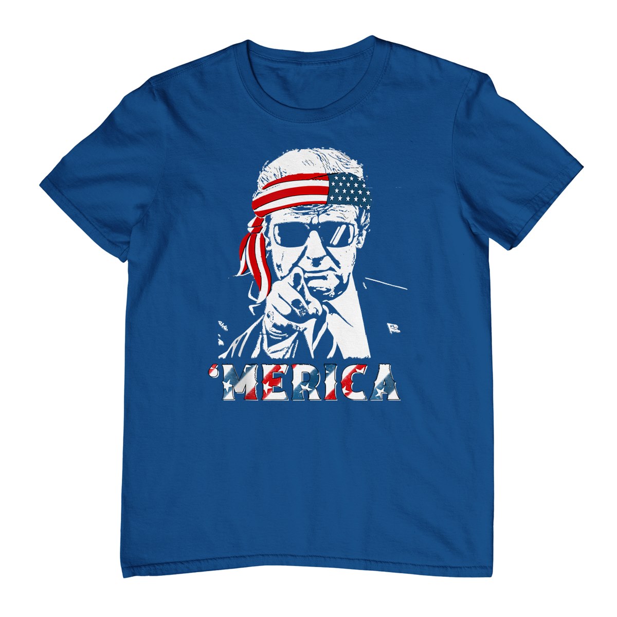 'Merica Trump Happy 4th Of July Trump American Flag T-Shirt
