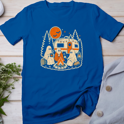 Halloween Camping Ghost Camper Vintage Style T-Shirt