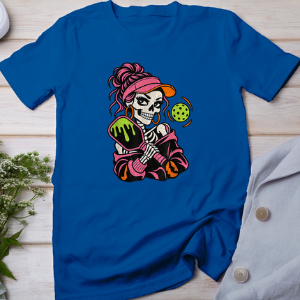 Halloween Pickleball Skeleton Girls Women Halloween T-Shirt