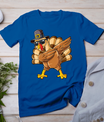 Dabbing Turkey Thanksgiving Day Pilgrim Boys Girls Funny Dab T-Shirt