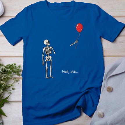 Well Skeleton Holding Balloon Gothic Halloween T-Shirt
