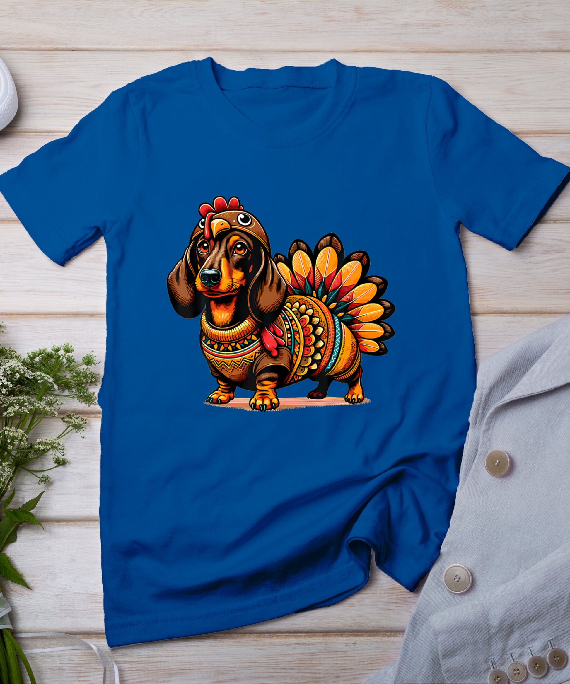 Dachshund Dog Weiner Turkey Costume T-Shirt