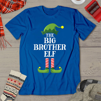Big Brother Elf Matching Family Group Christmas Party Pyjamas T-Shirt