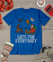 Cats For Everybody Christmas Cat Funny Xmas Women Santa T-Shirt