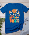 Peds Crew Pumpkin Thanksgiving Fall Pediatric Nurse Retro T-Shirt