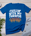 Chillin With My Turkeys Thanksgiving Family Boys Kids Gift T-Shirt