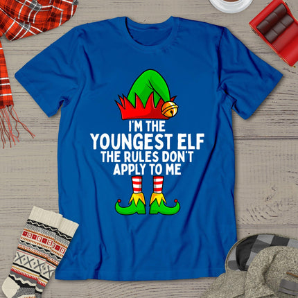 I'm The Youngest Elf Matching Family Christmas T-Shirt