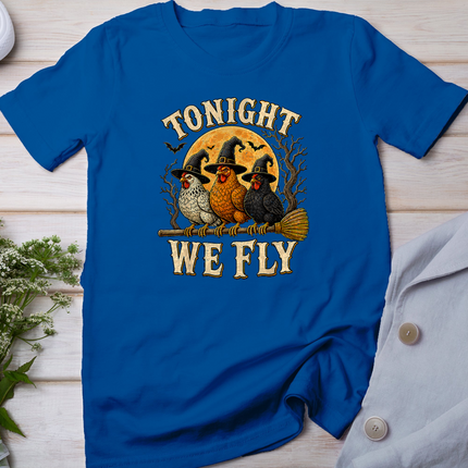 Tonight We Fly Funny Chicken Spooky Season Farm Halloween T-Shirt