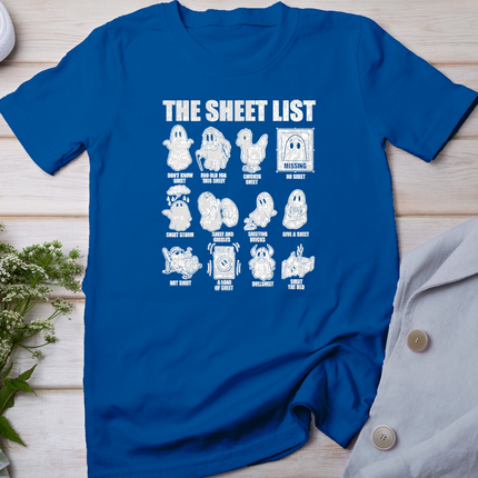 Halloween funny shirt Boo Sheet Halloween the sheet list T-Shirt