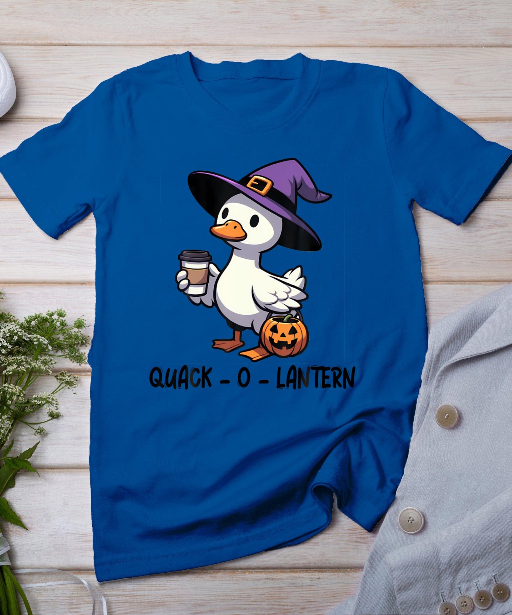 Goose Halloween Spooky Season Funny Goose Quack O Lantern T-Shirt