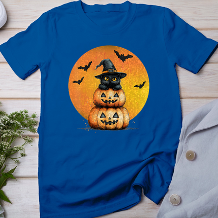 Halloween Cat Black Cat Halloween Scary Cat Angry Cat Funny T-Shirt