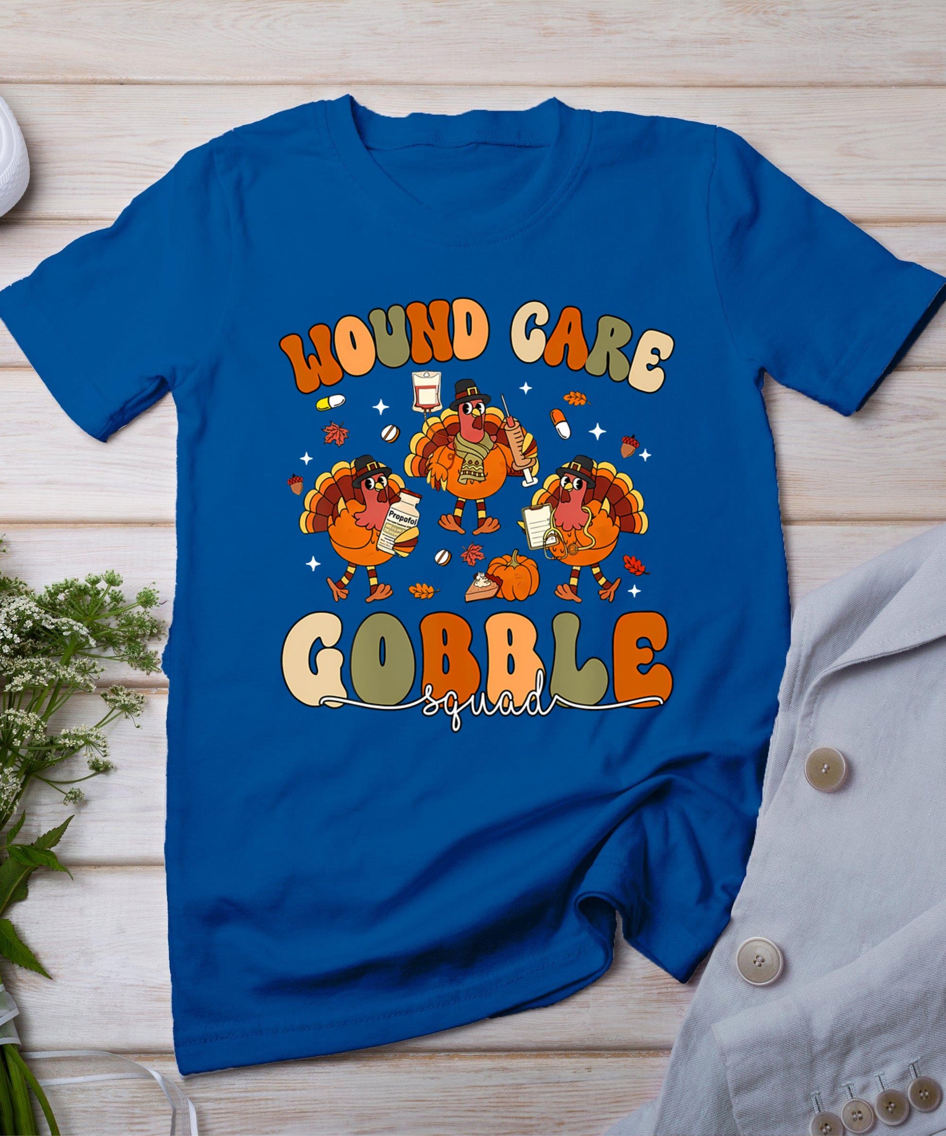 Wound Care Turkey Gobble Squad Wound Specialist Thanksgiving T-Shirt