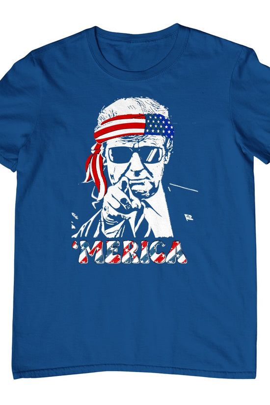 'Merica Trump Happy 4th Of July Trump American Flag T-Shirt