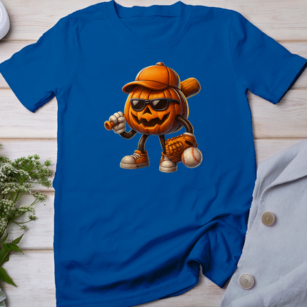Spooky Jack O lantern Baseball Halloween Costumes Mens Boys T-Shirt