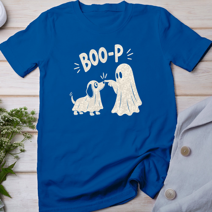 Boo Boo-p Dog Ghost Funny Halloween Dog Lovers Dog Mom T-Shirt