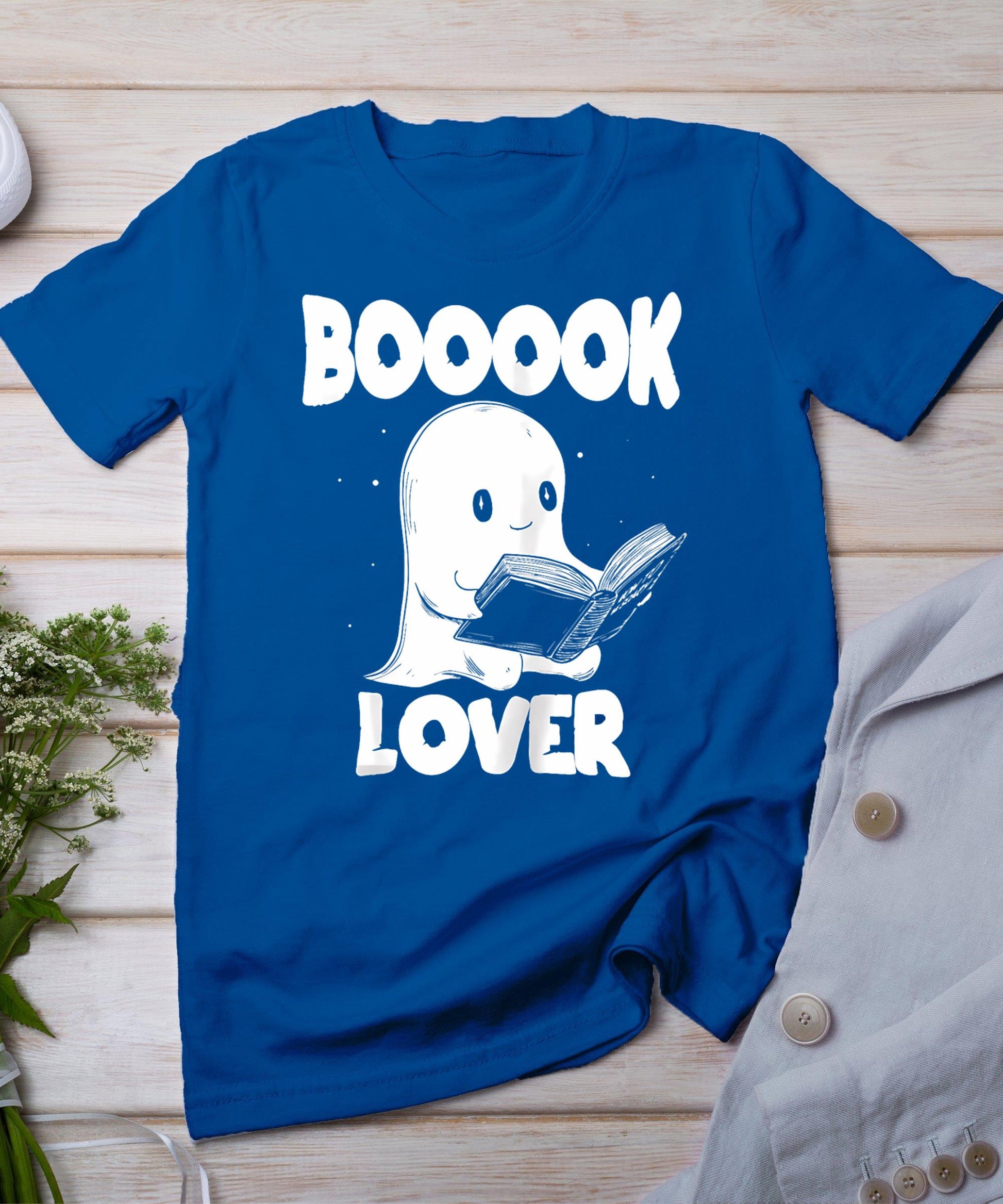 Booook Lover Cute Ghost Bookworm Book Lover Halloween T-Shirt