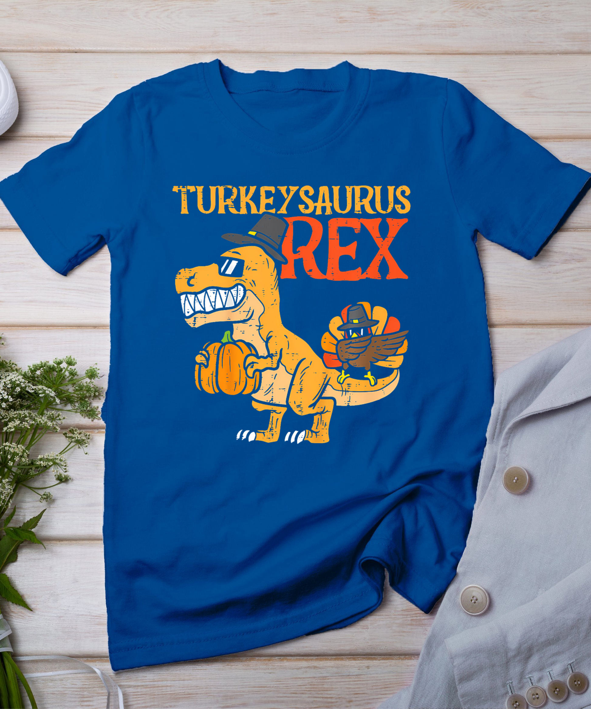 Thanksgiving Turkey Cat Meow Funny Men Women Thanksgiving T-Shirt