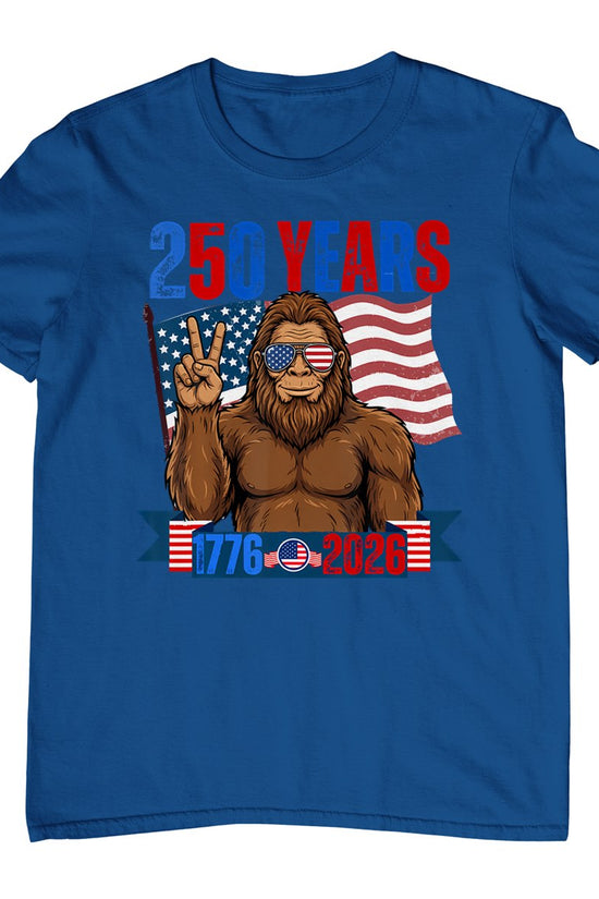 250 Anniversary Usa Patriotic Bigfoot 250th 4th Of July T-Shirt