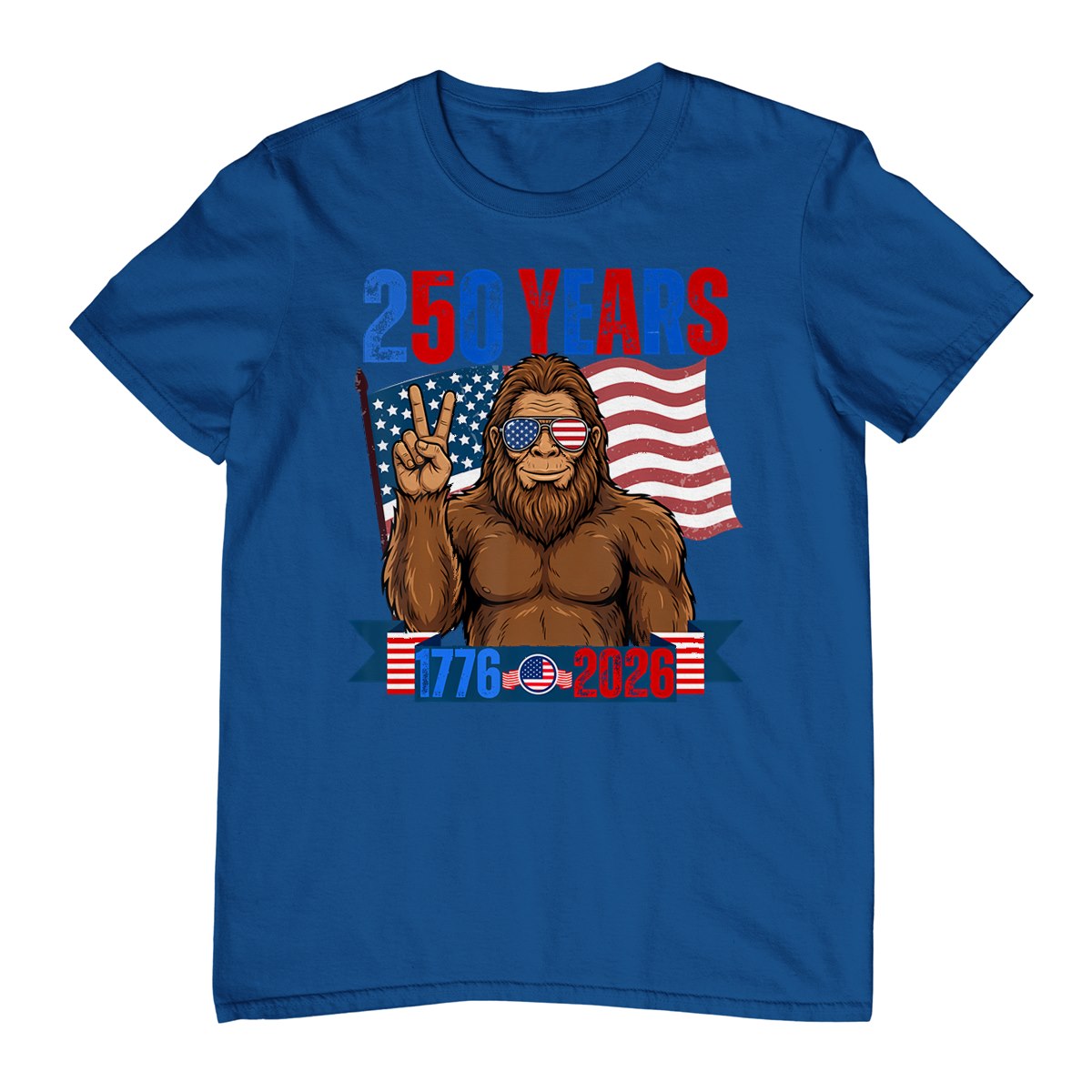 250 Anniversary Usa Patriotic Bigfoot 250th 4th Of July T-Shirt