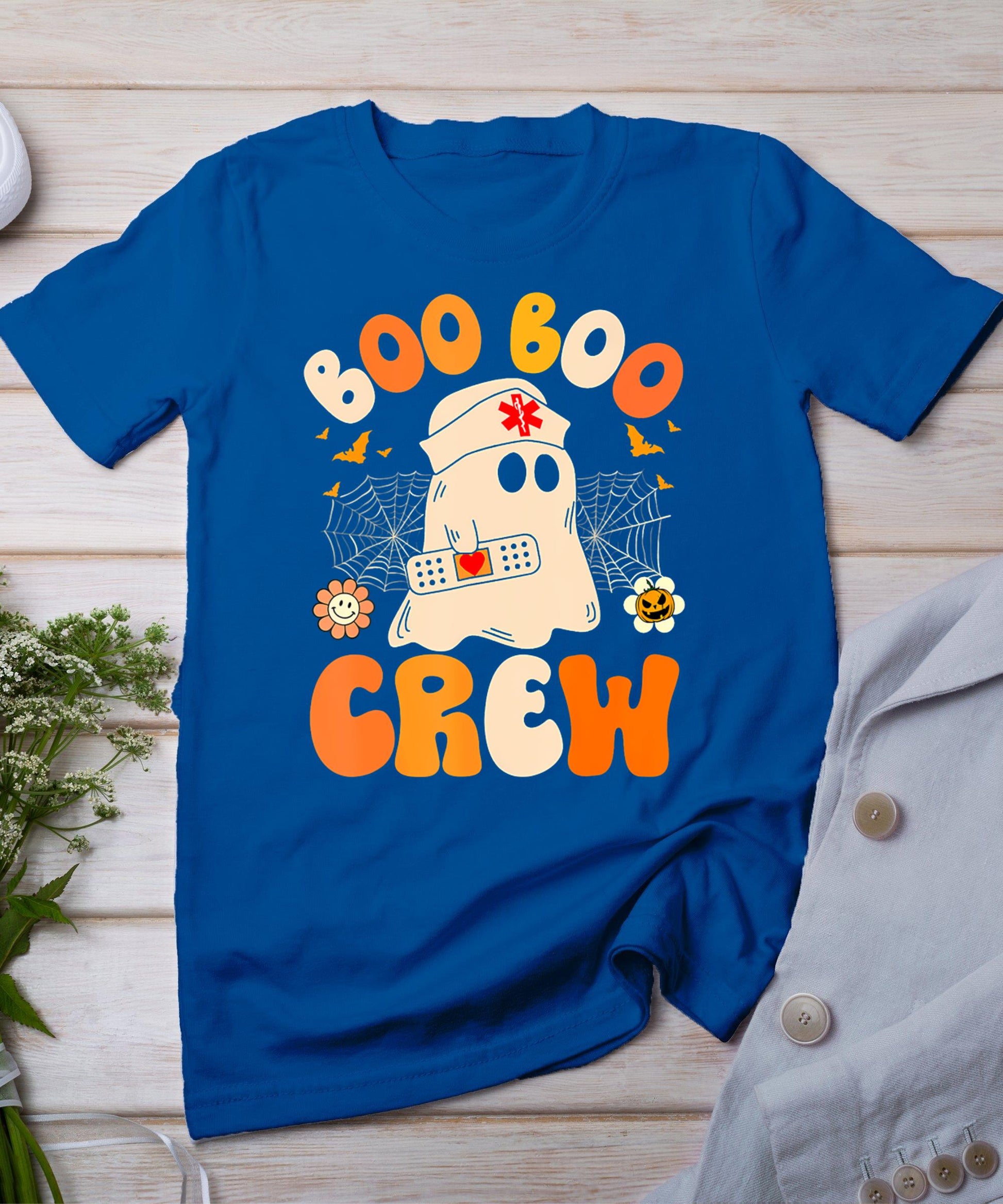 Funny Boo Boo Crew Nurse Ghost Halloween Nurse For Women T-Shirt