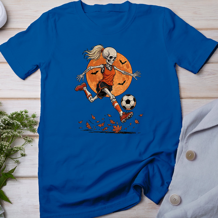 Halloween Soccer Skeleton Girl Player Spooky Soccer Team T-Shirt