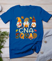 Cna Squad Gnome Nurse Leopard Thanksgiving Fall Stethoscope T-Shirt