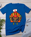 Nurse Turkey Thanksgiving Scrub Top For Nurses Fall Women T-Shirt