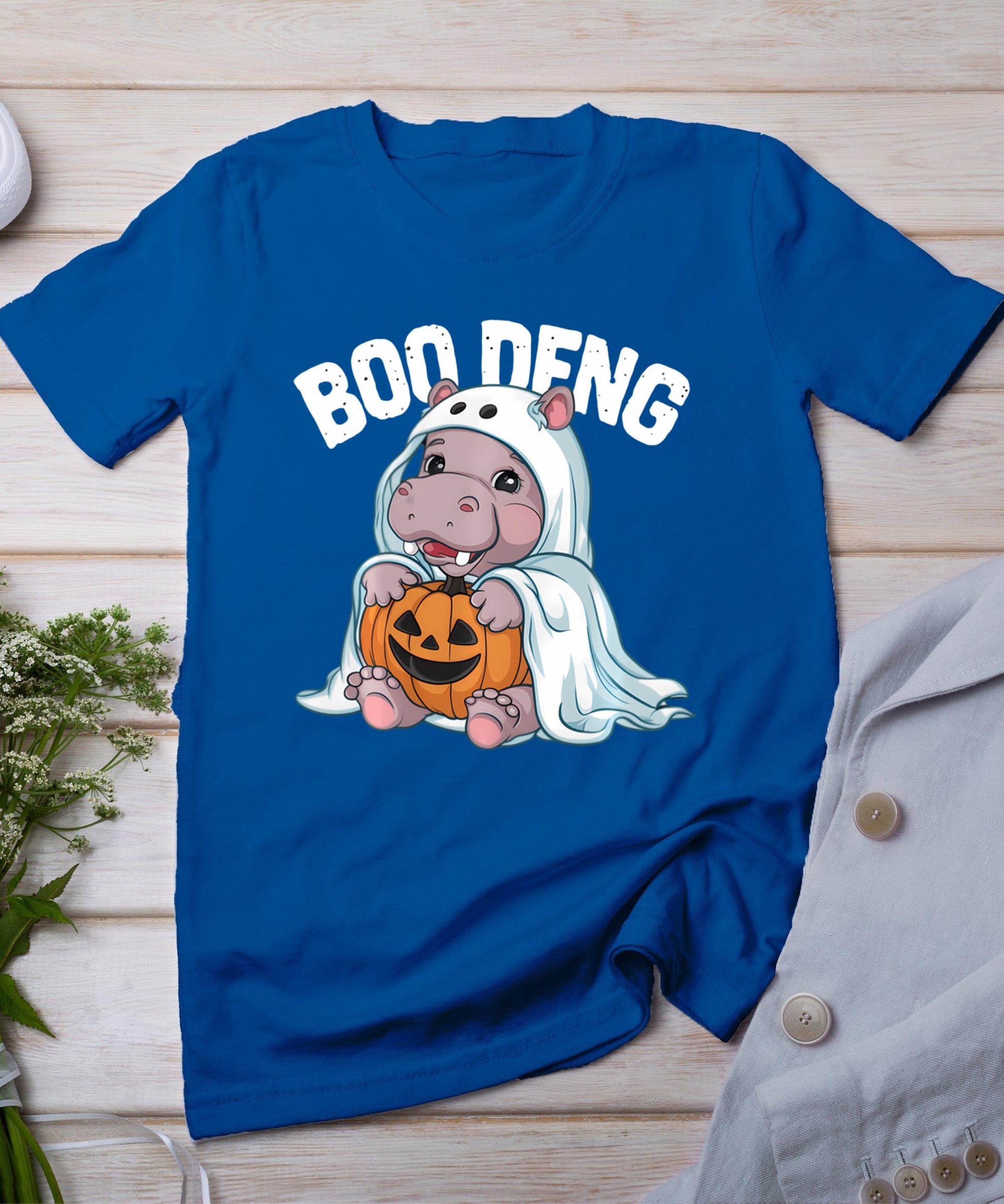 Halloween Moo Deng Baby Hippo Boo Deng T-Shirt