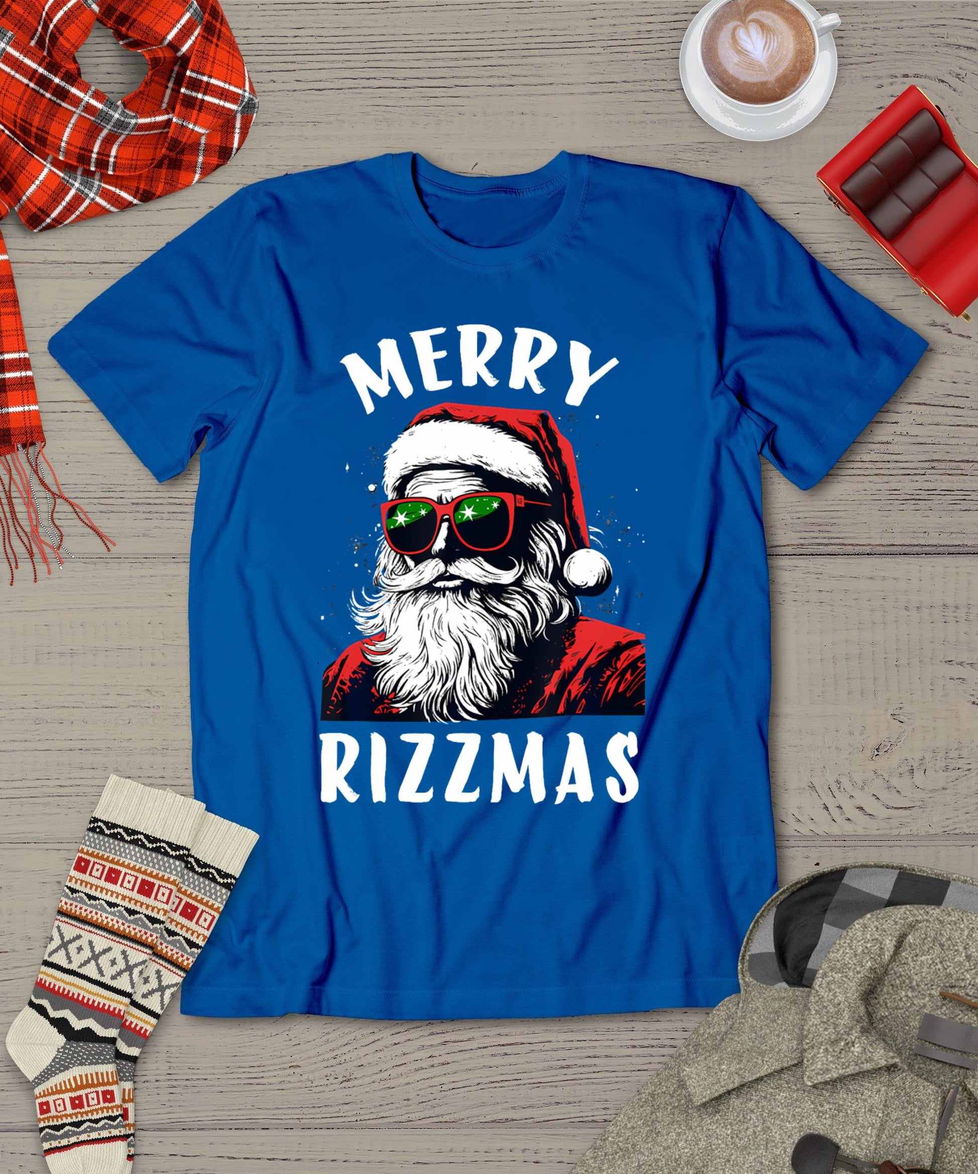 Funny Merry Rizzmas Christmas Rizz Santa Claus Charisma Cool T-Shirt