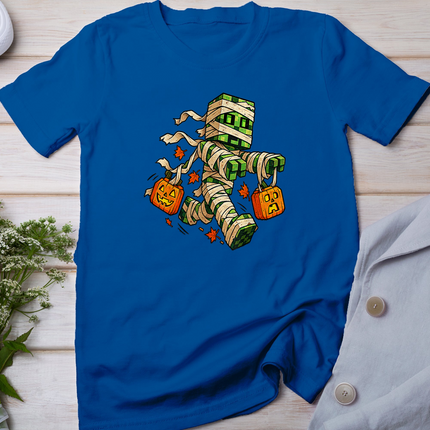 Halloween Gamer Pixel Monster Mummy Gaming Costume Boys Kids T-Shirt