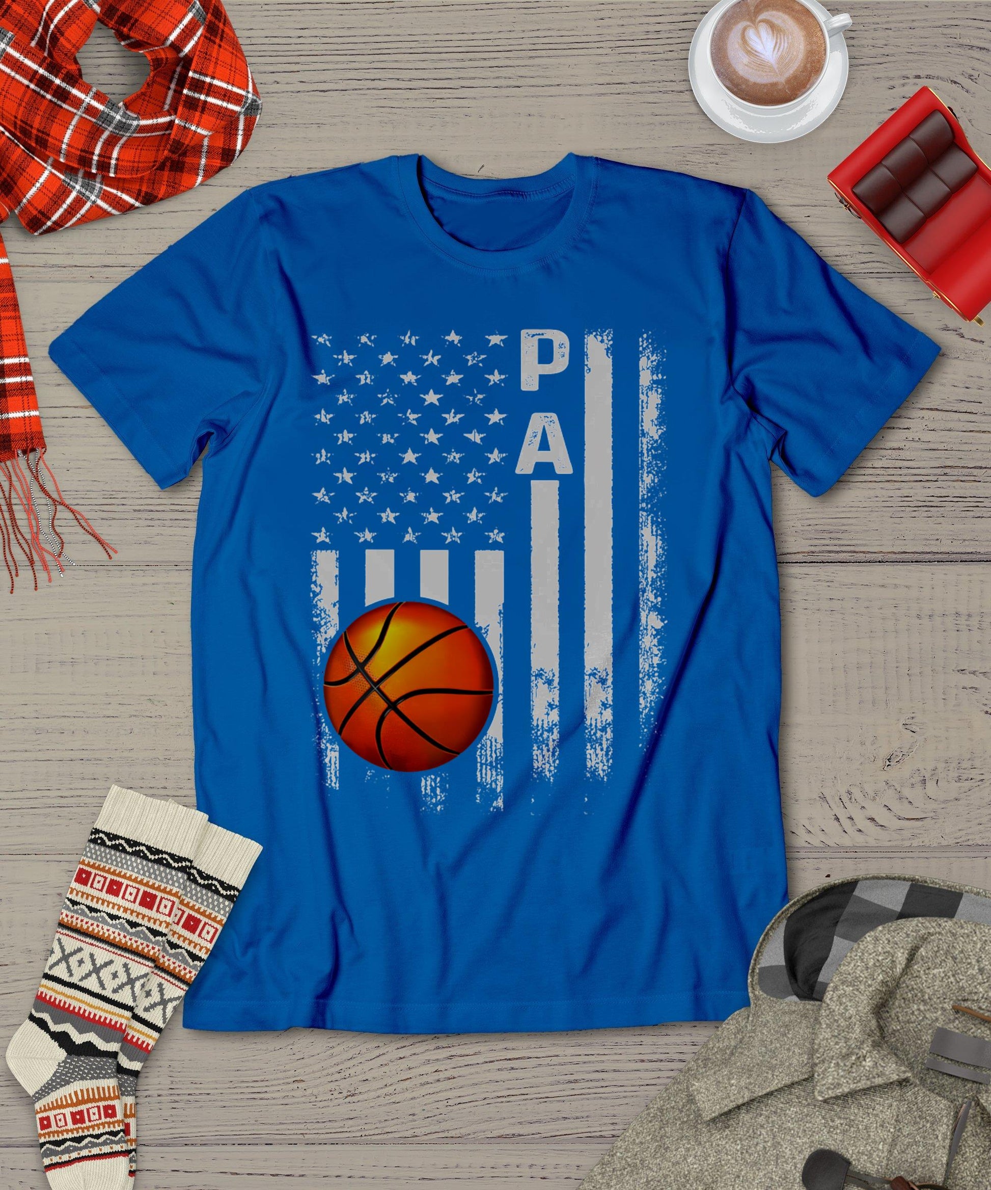 Vintage Basketball USA Christmas Xmas T-Shirt