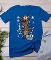 Christmas Nurse Reindeer Funny Xmas Nursing Scrub Top Women T-Shirt