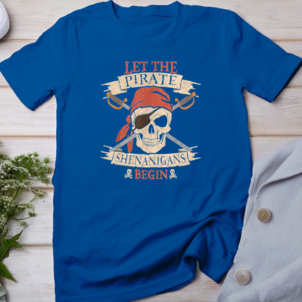 Let The Pirate Shenanigans Begin Halloween Skull Bandana Boy T-Shirt