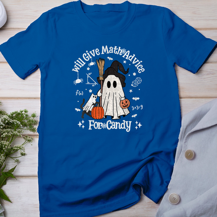 Funny Math Teacher Halloween Ghost Math Lover Teachers Woman T-Shirt