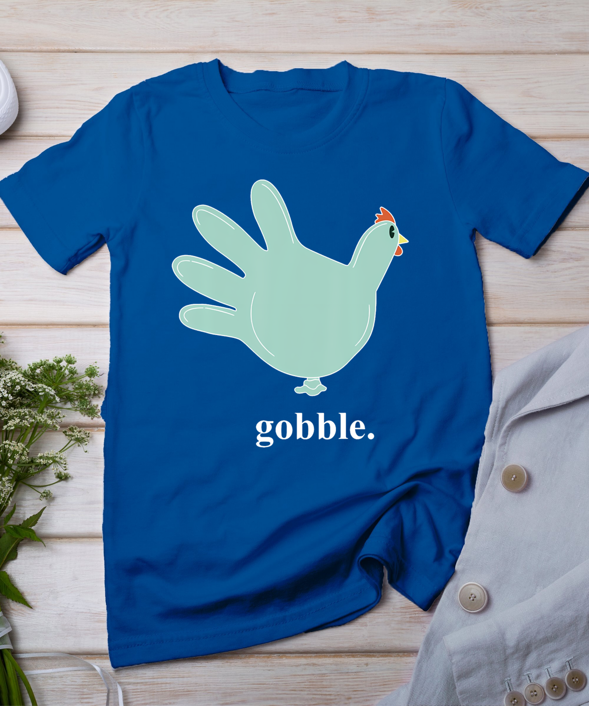 Turkey Glove Gobble Thanksgiving Thankful Nurse T-Shirt