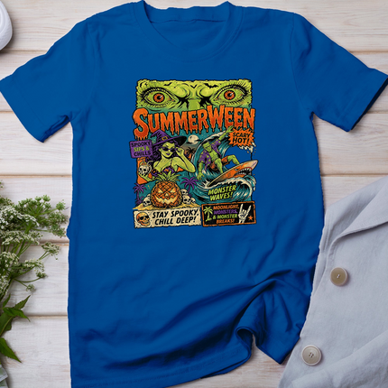 Summerween Scary hots Halloween Monster Beach T-Shirt