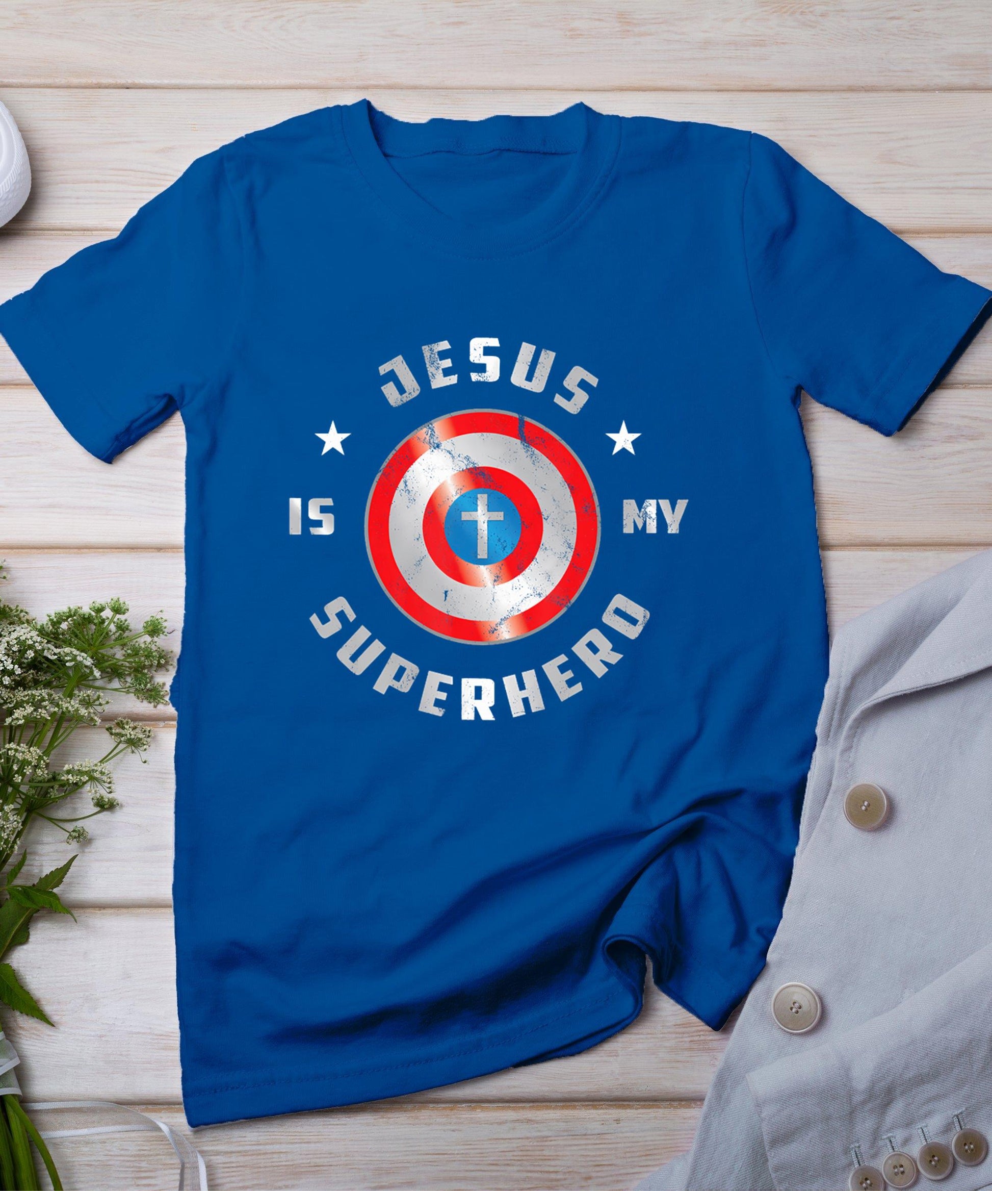 Jesus Is My Superhero Fun Christian Religious T-Shirt