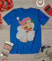 Pink Santa For Girls Christmas Retro Holiday Vintage T-Shirt