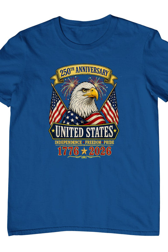 USA Independence 250th Anniversary 1776 2026 Patriotic Eagle T-Shirt