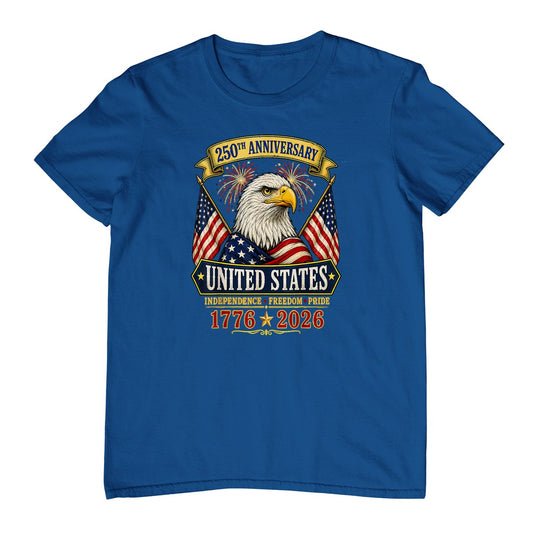 USA Independence 250th Anniversary 1776 2026 Patriotic Eagle T-Shirt