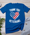 Thank You Veterans Patriotic American Flag Veterans Day 2024 T-Shirt