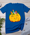 Unicorn Pumpkin Halloween Girl Cute Thanksgiving Girls T-Shirt