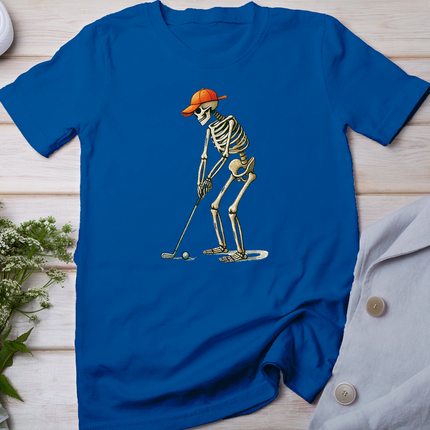 Skeleton Golf Halloween Golfer Golf Player Funny Men Dad T-Shirt