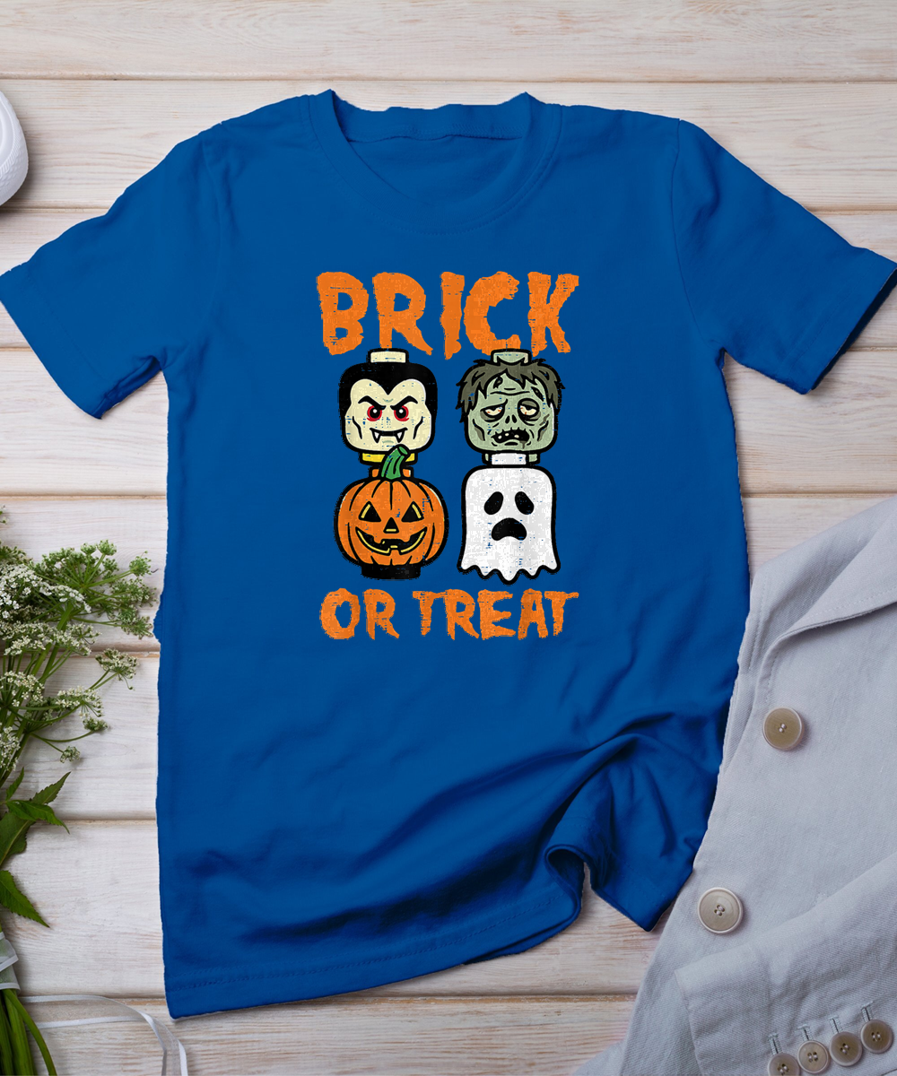 Halloween Brick Or Treat Building Blocks Costume Boys Kids T-Shirt