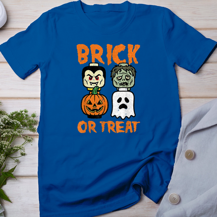 Halloween Brick Or Treat Building Blocks Costume Boys Kids T-Shirt