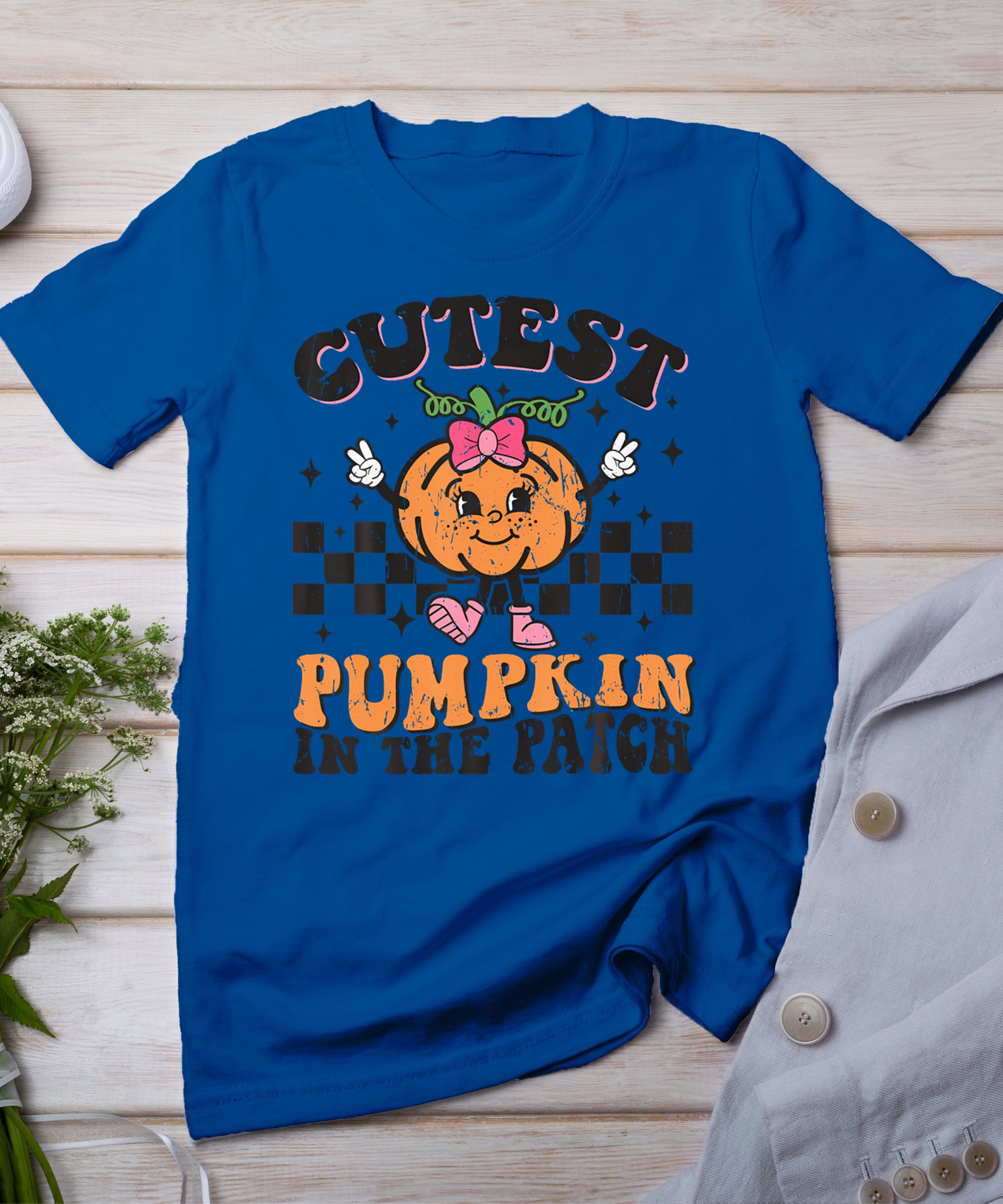 Cutest Pumpkin In The Patch Funny Halloween Thanksgiving T-Shirt