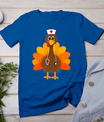 Thanksgiving Scrub Tops Women Turkey Nurse Holiday Nursing T-Shirt