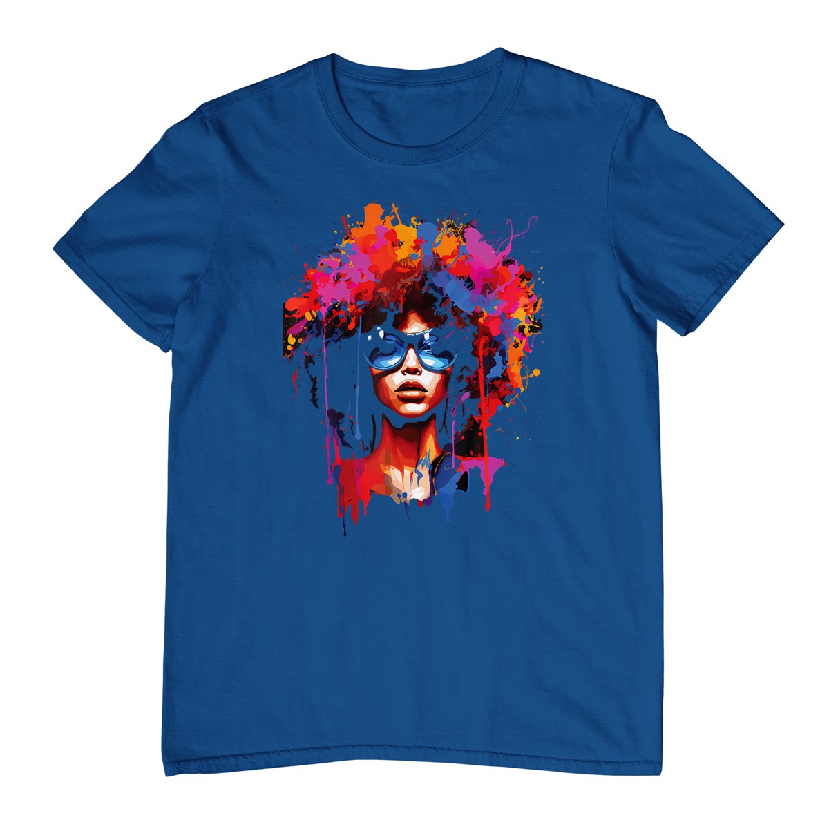 Womens Black Queen Dripping Afro Melanin Juneteenth T-Shirt