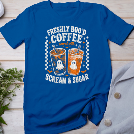Halloween Freshly Boo'd Coffee Lover Vintage Halloween T-Shirt