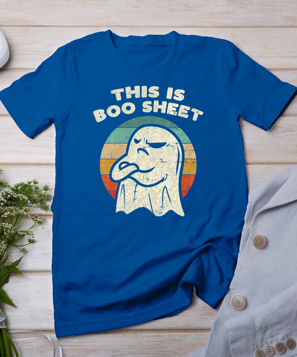 This Is Boo Sheet Ghost Retro Halloween Costume Men Women T-Shirt